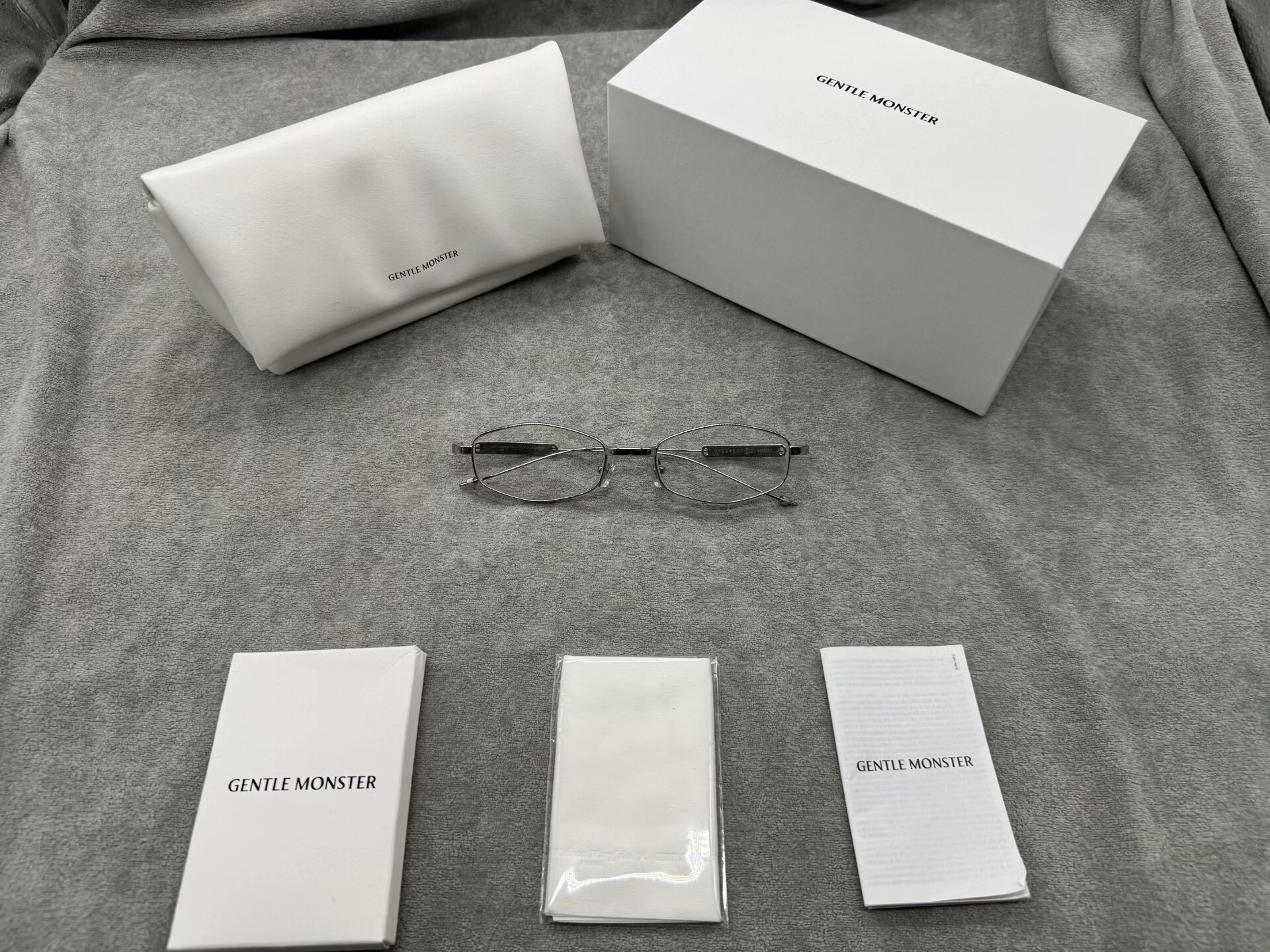 型號：mm218 Gentle Monster 聯名 Maison Margiela 銀色平光鏡