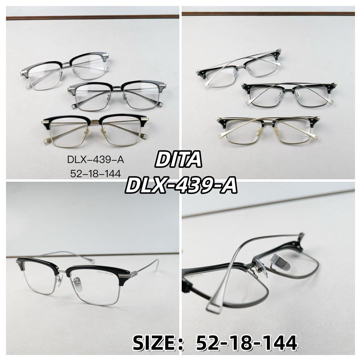 DITA眼鏡 DLX-439-A 尺寸52-18-144