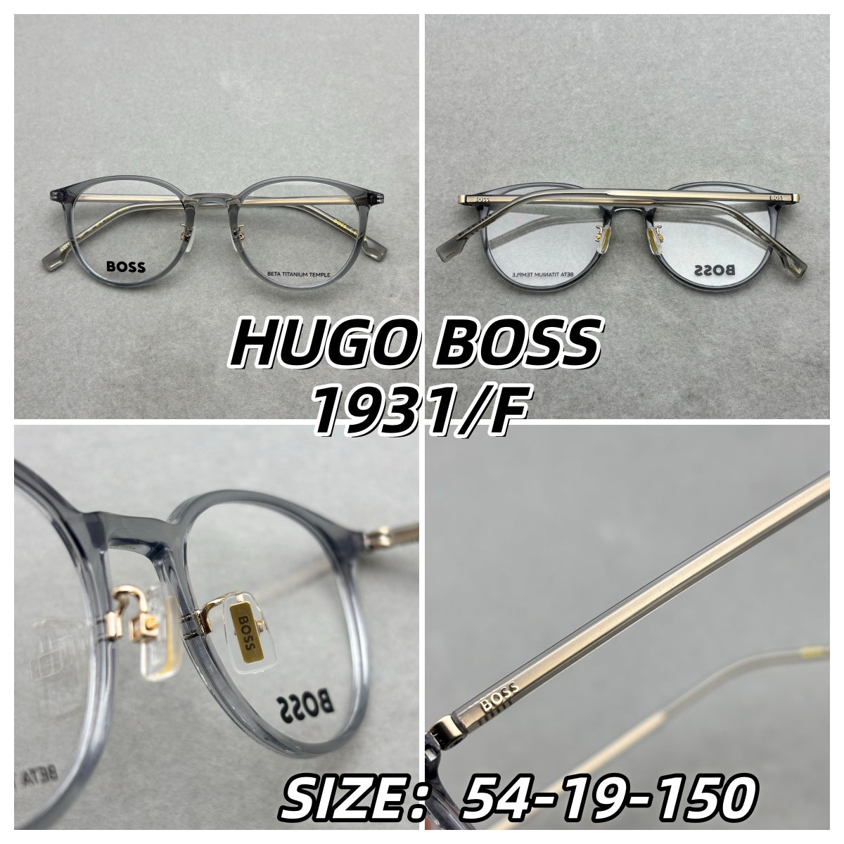 HUGO BOSS 1931 男女眼鏡 size：50-20-150總寬142框高47