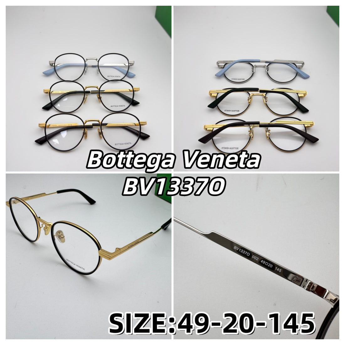 Bottega Veneta眼鏡，型號BV1337O，尺寸49-20-145 可配度數眼鏡