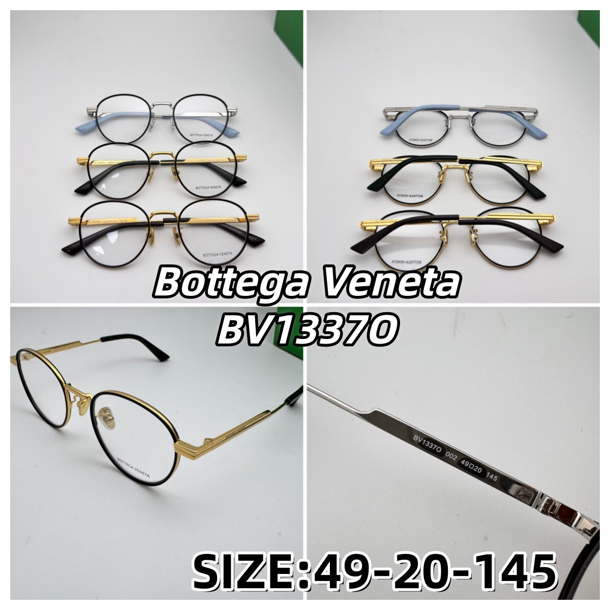 Bottega Veneta眼鏡，型號BV1337O，尺寸49-20-145 可配度數眼鏡