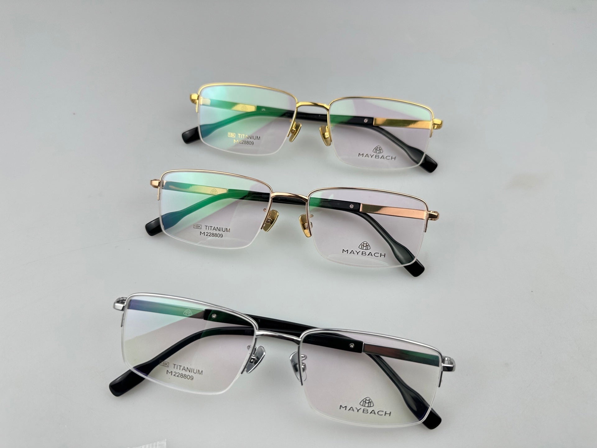 新品MAYBACH 18K黃金商務款鈦架titanium