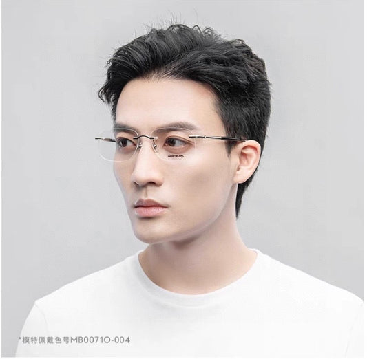 正品 MONT BLANC 男女商務款眼框 新品 size：56-17-145總寬145框高39