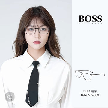 正品 BOSS 男女款商務眼鏡 新品 進口鈦合金 size：55-17-145總寬145框高37
