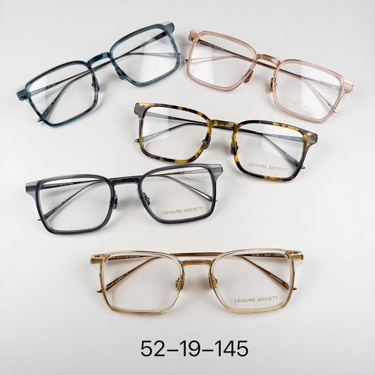 新款LEISURE SOCIETY 男女眼鏡 size：52-19-145總寬142框高45