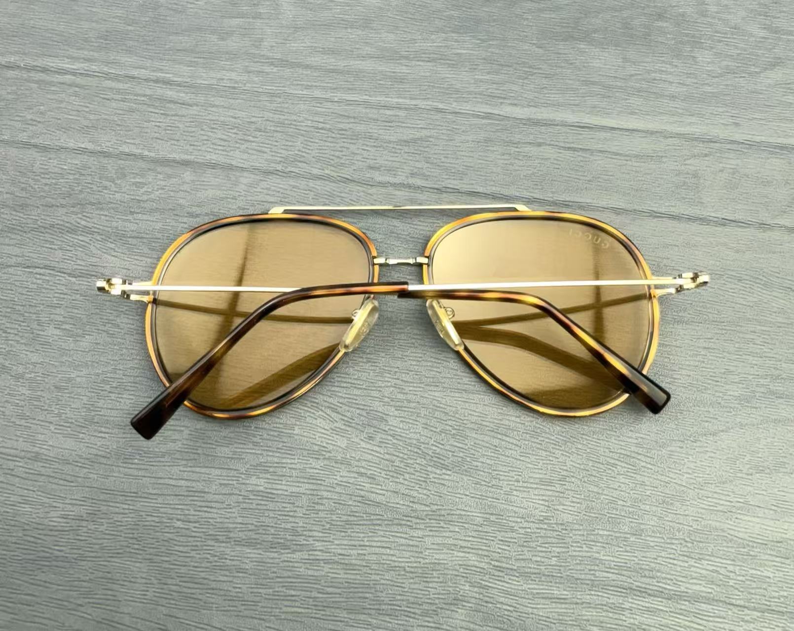 Gucci飛行員墨鏡男 太陽眼鏡GG1981S玳瑁色 尺寸56-15-145