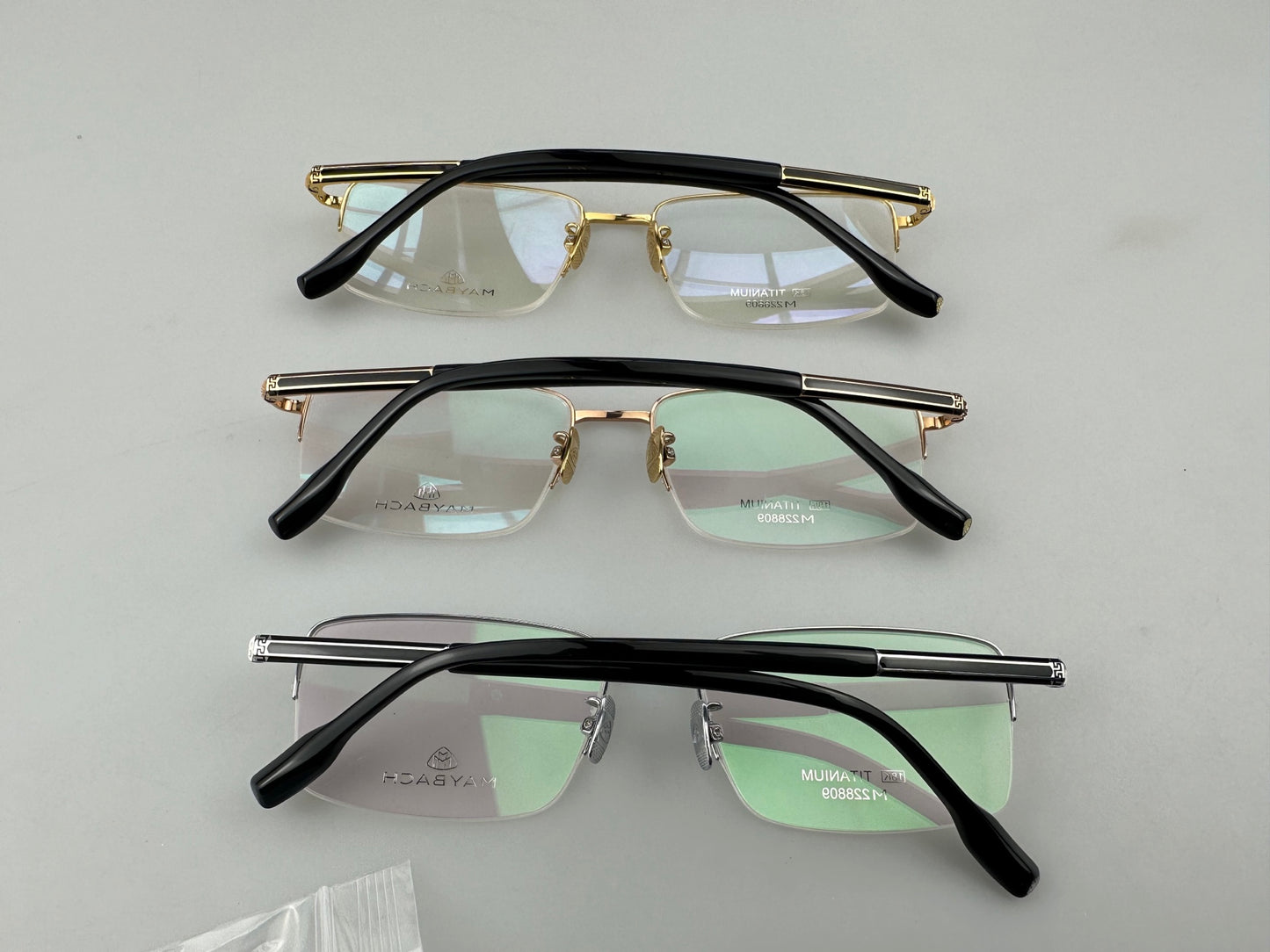 新品MAYBACH 18K黃金商務款鈦架titanium