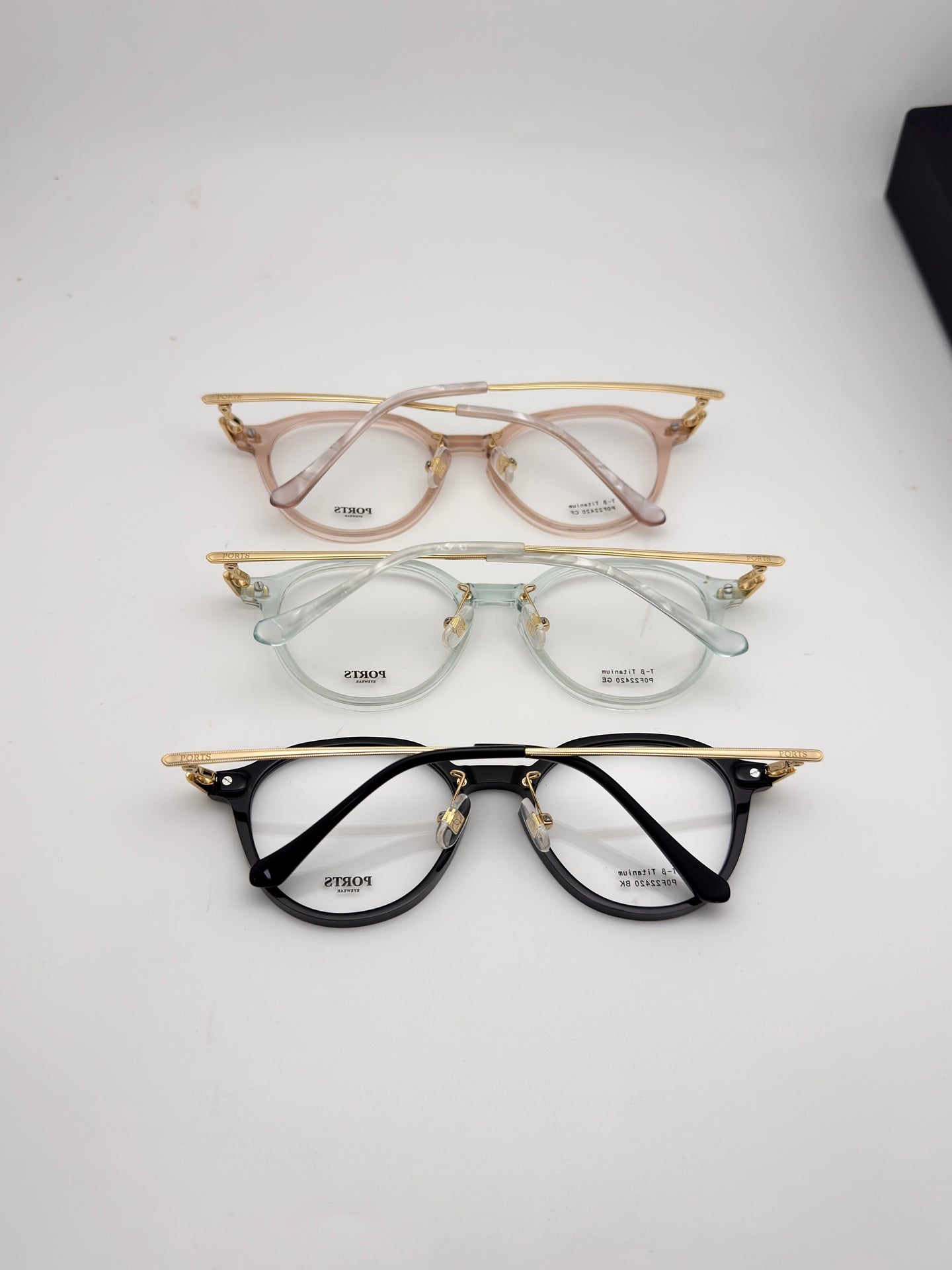 新款PORTS 眼鏡 POF22420 鈦金屬材質， 尺寸50-19-136，