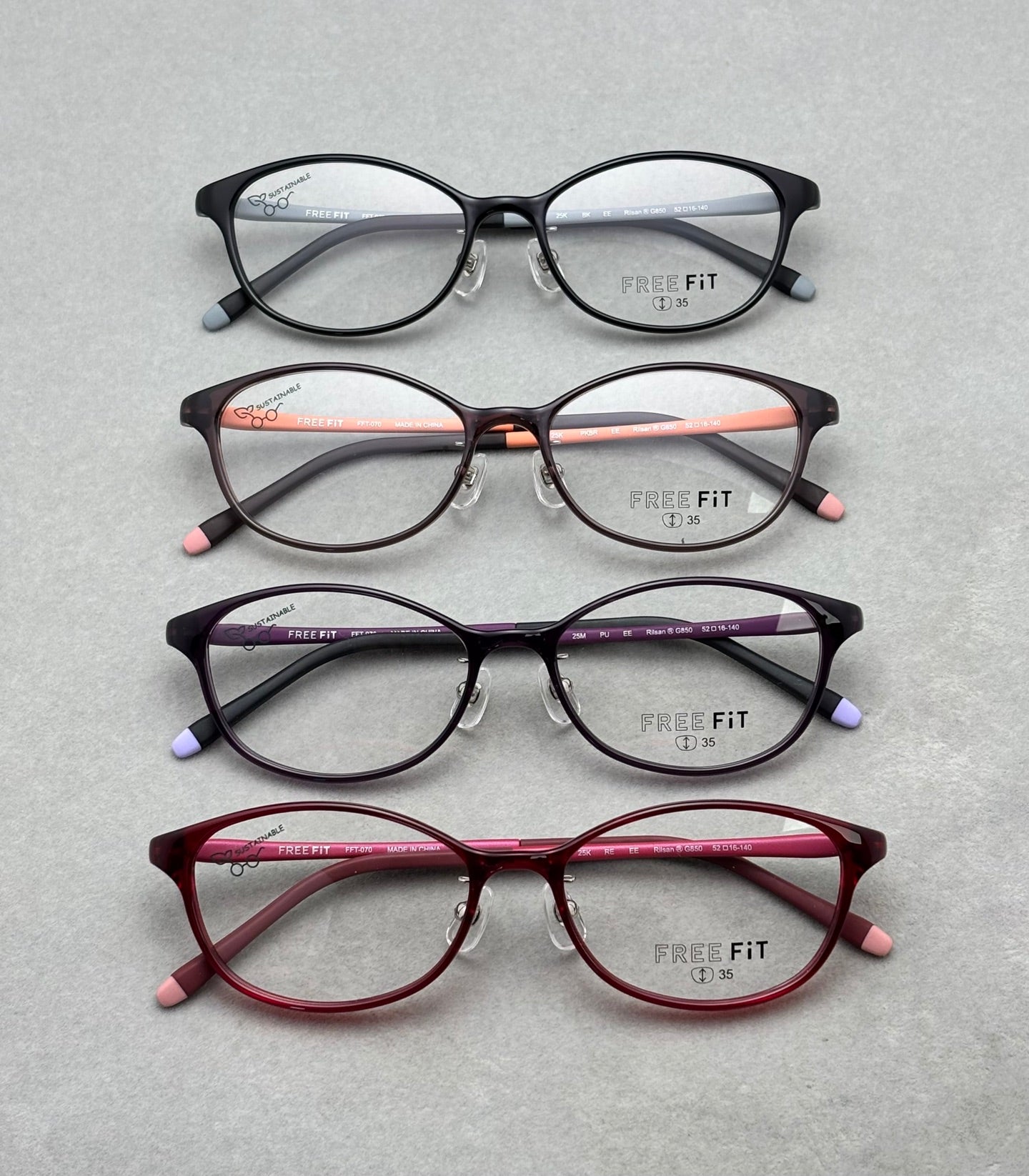 FREE FiT 女款眼鏡 size：52-16-140總寬138框高39