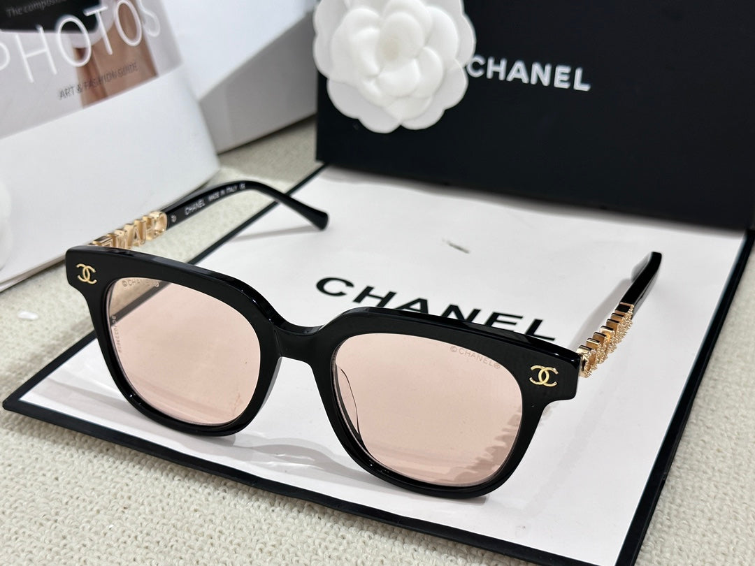 CHANEL CH0748黑金茶 可配度數眼鏡