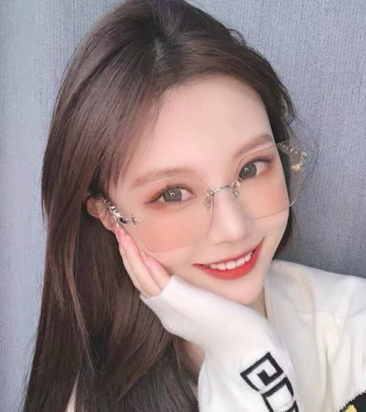 GUCCI GG0644S 女款無框太陽眼鏡 五角星鑲嵌水晶鑽石 size：56-16-140