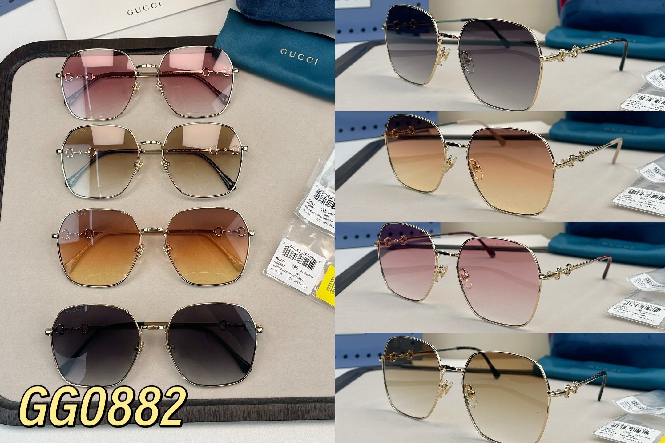 GUCCI   马衔扣系列金属墨镜 GG0882 58-18-145