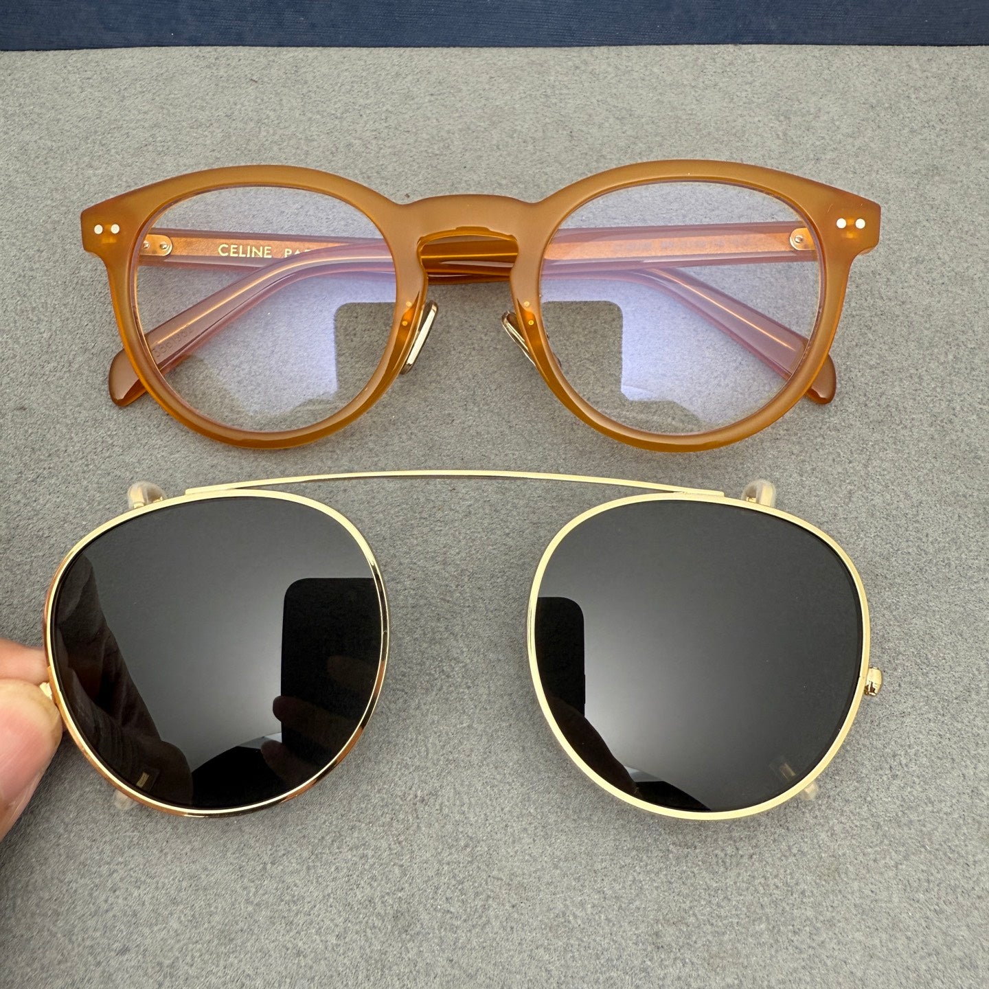 Celine 可拆式夾片眼鏡 CL40210U 防藍光鏡片 尺寸51-24-145