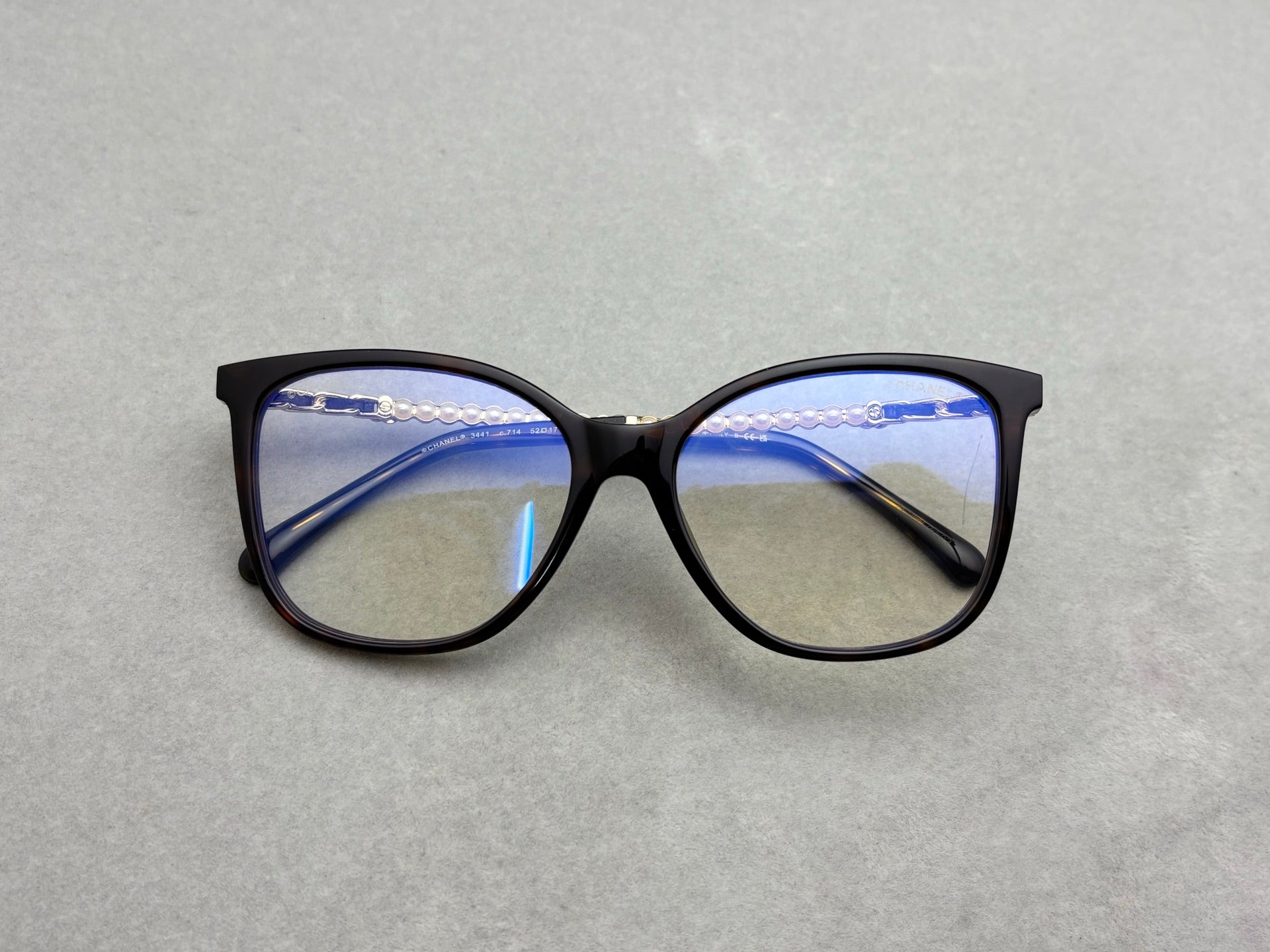 CHANEL 女款眼鏡 size：52-17-140總寬138框高49