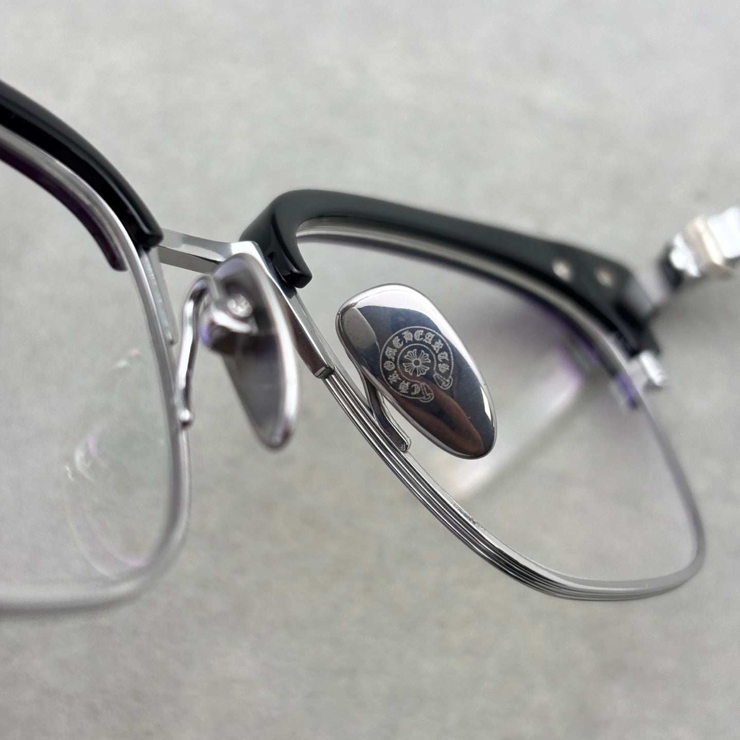 Chromehearts 男女款眼鏡框 純鈦超輕 925銀配件 size：54-18-146總寬145框高44