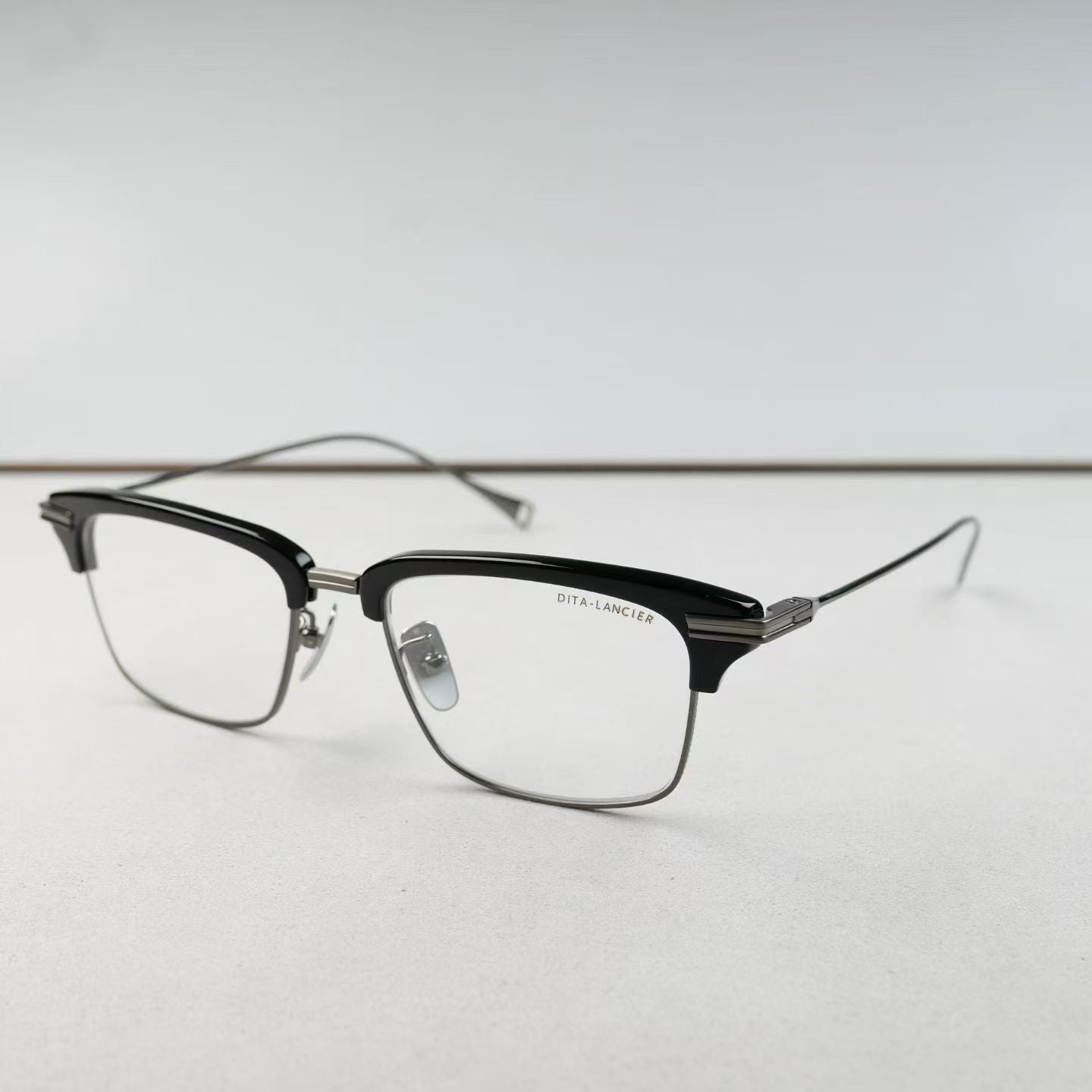 新款蒂塔DITA眼鏡框 LANCIER斯文半框眼鏡男款近視可配度數DLX-439-A 尺寸52-18-144