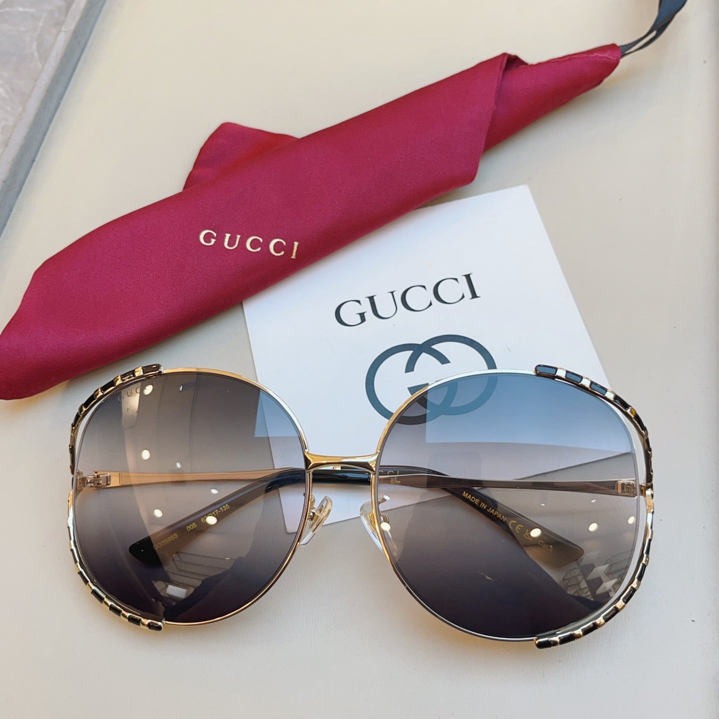 GUCCI GG0595 size：64口17-135 太陽鏡