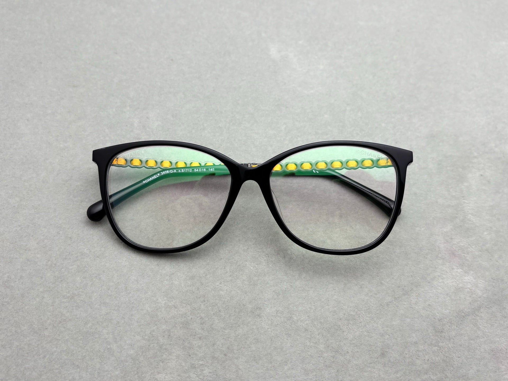 CHANEL 3408 男女眼鏡框 size：54-16-140總寬138框高4