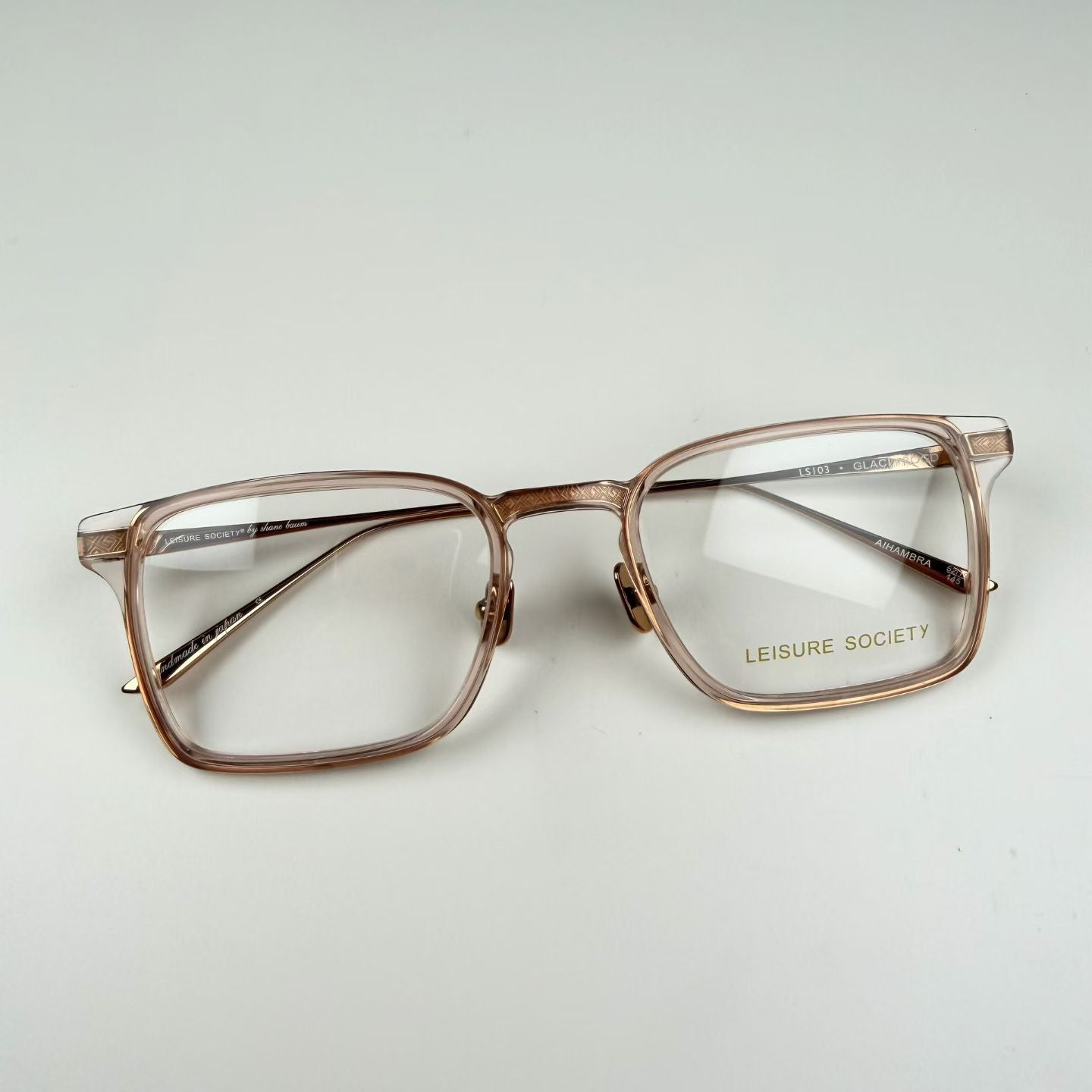 新款LEISURE SOCIETY 男女眼鏡 size：52-19-145總寬142框高45