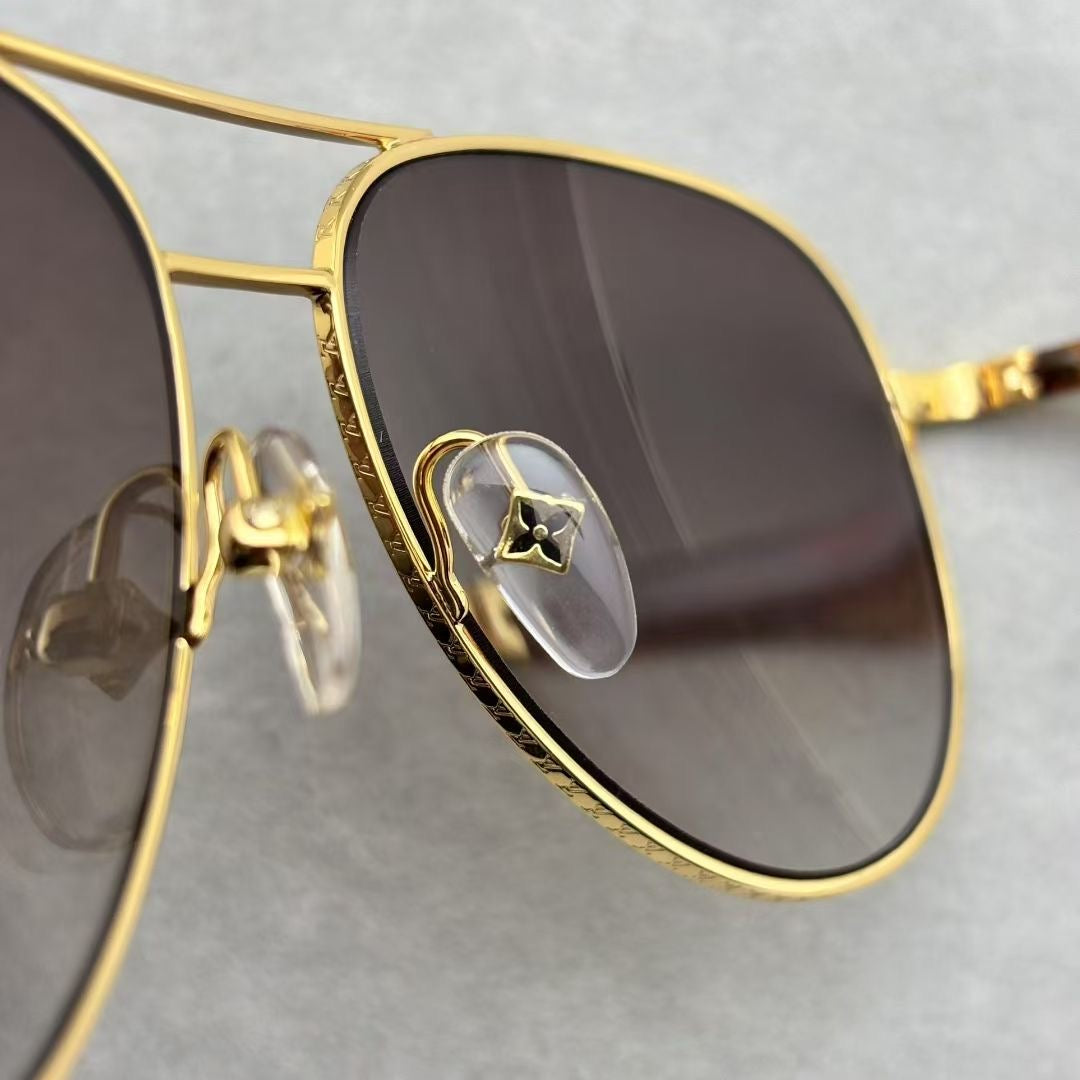 LV 男女款太陽眼鏡 金屬鍍18K金