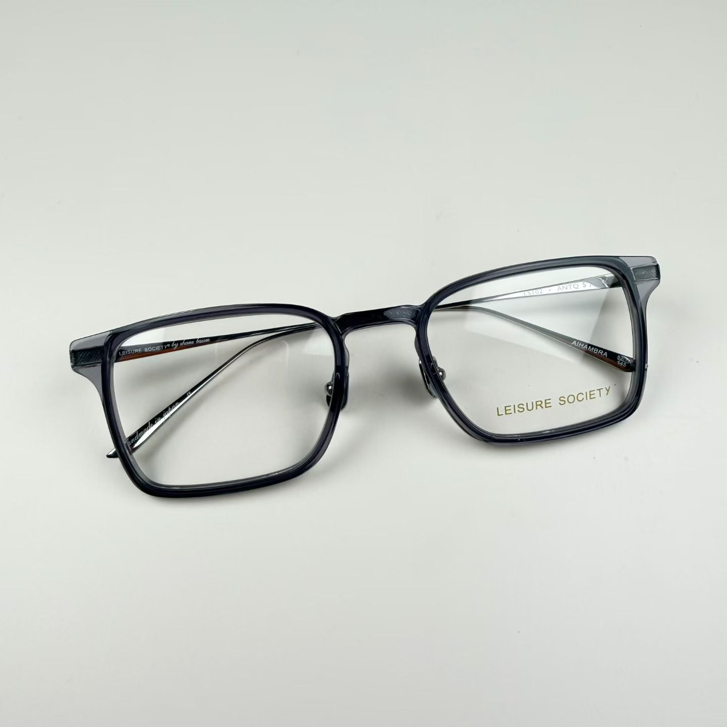 新款LEISURE SOCIETY 男女眼鏡 size：52-19-145總寬142框高45