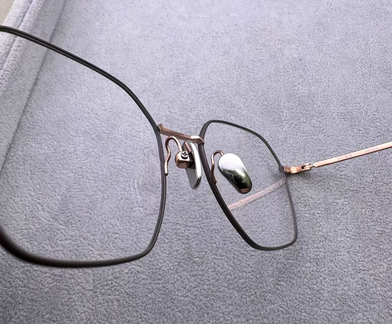 VINTAGE黃金眼鏡KV263 男女眼鏡框 尺寸51-19-148 重11