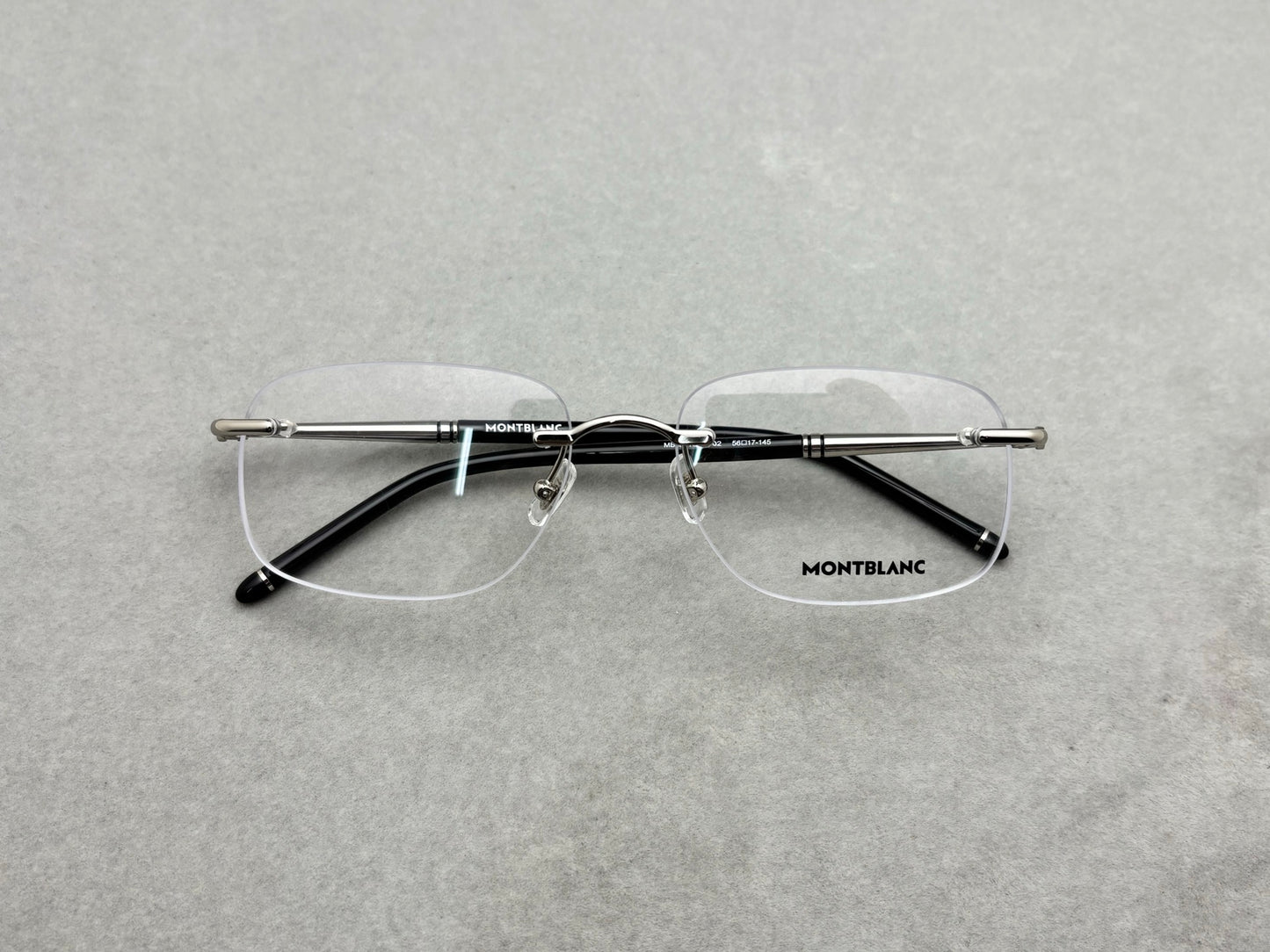 正品 MONT BLANC 男女商務款眼框 新品 size：56-17-145總寬145框高39