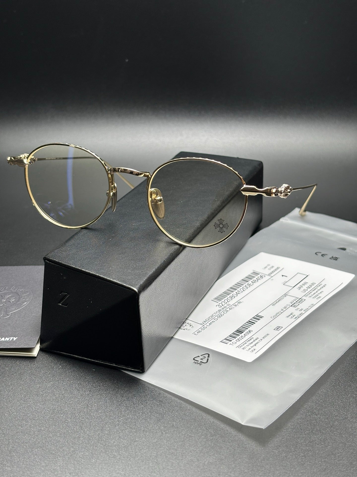 Chromehearts VAGIDICTORIAN III 925銀配件眼鏡 純鈦 男女全框眼鏡 size：48-21-148