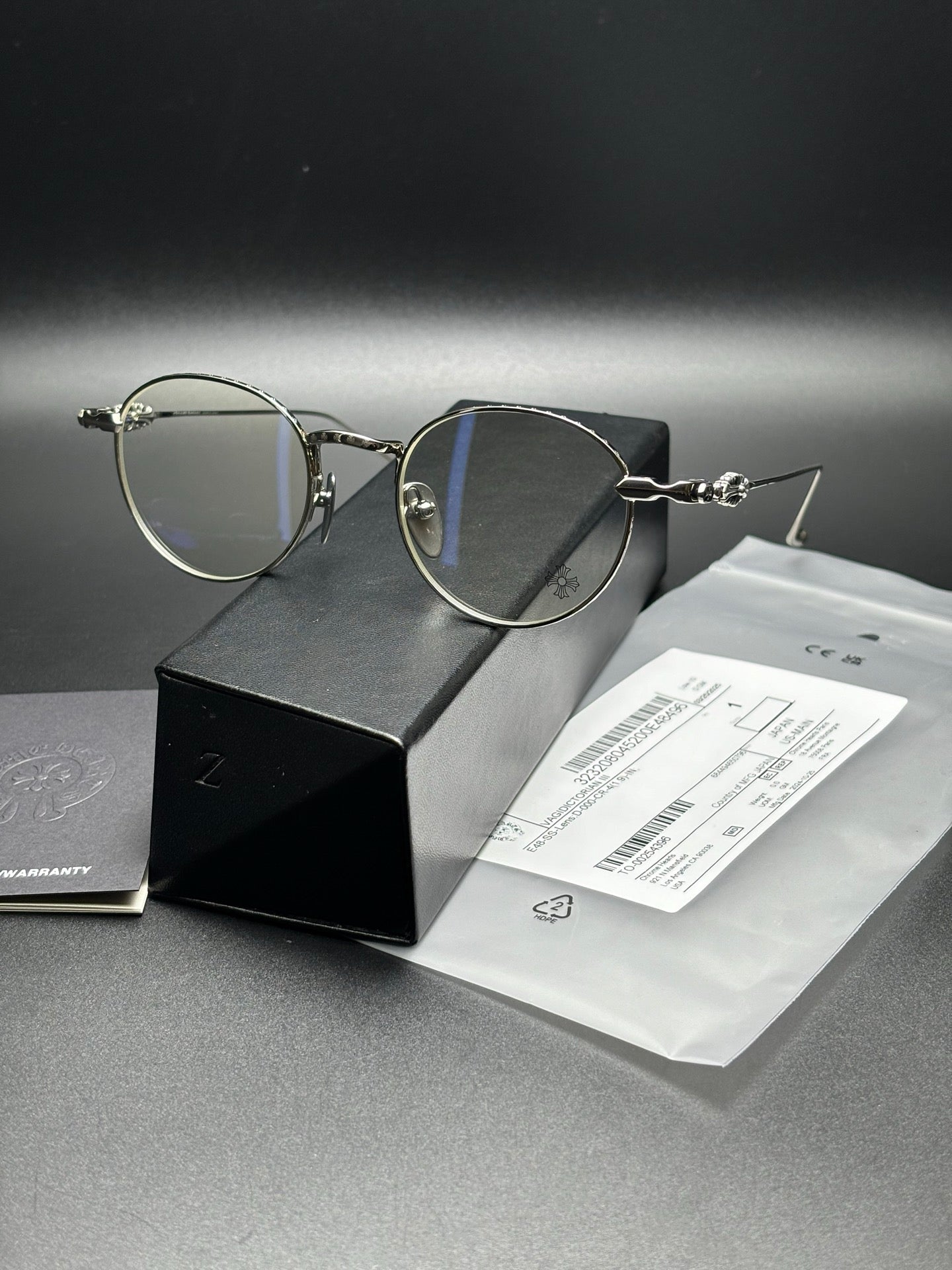 Chromehearts VAGIDICTORIAN III 925銀配件眼鏡 純鈦 男女全框眼鏡 size：48-21-148