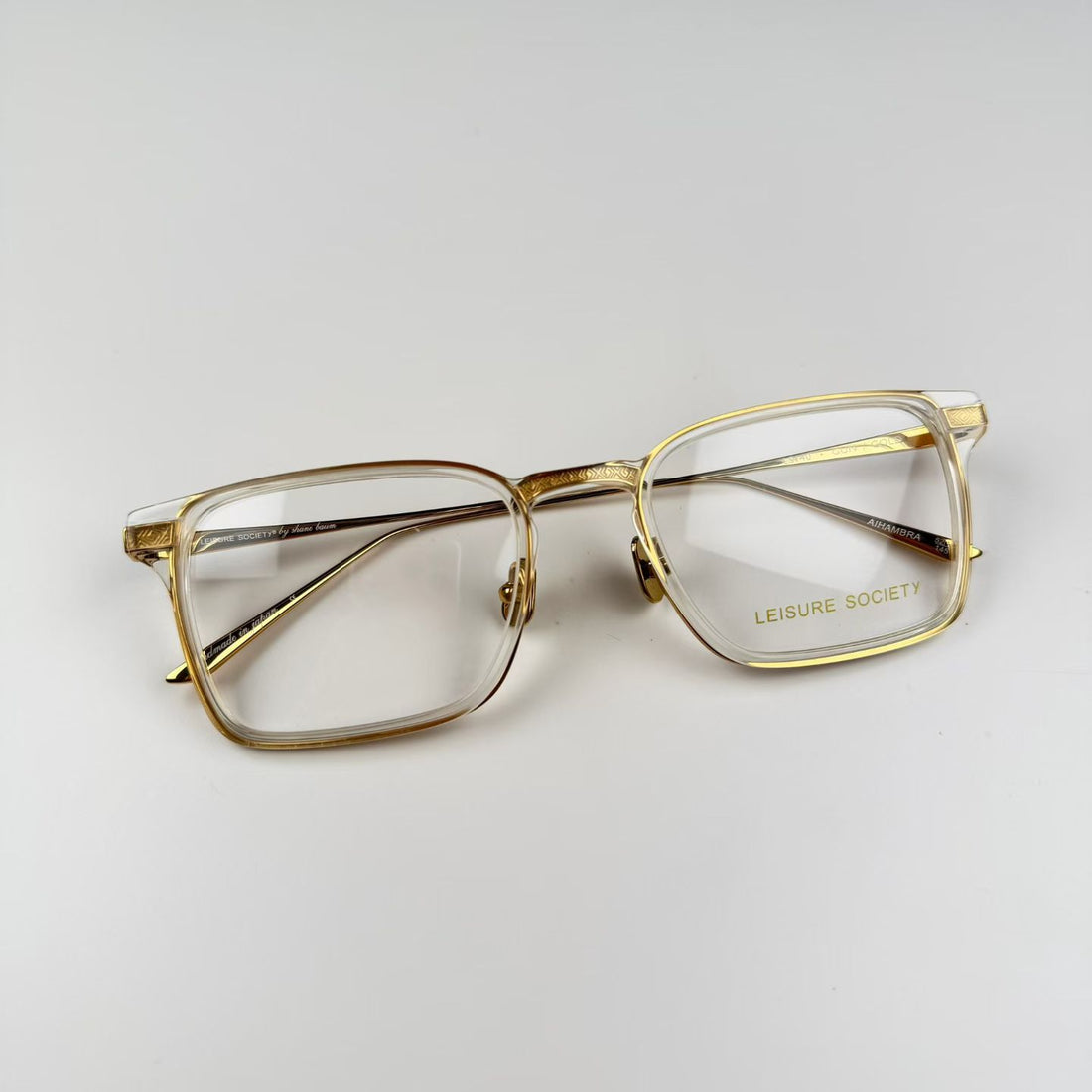 新款LEISURE SOCIETY 男女眼鏡 size：52-19-145總寬142框高45