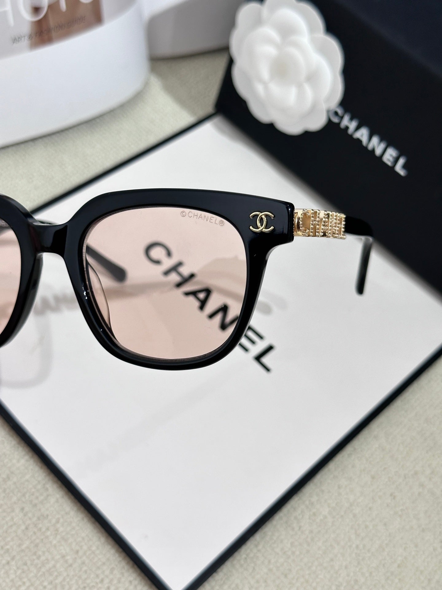 CHANEL CH0748黑金茶 可配度數眼鏡