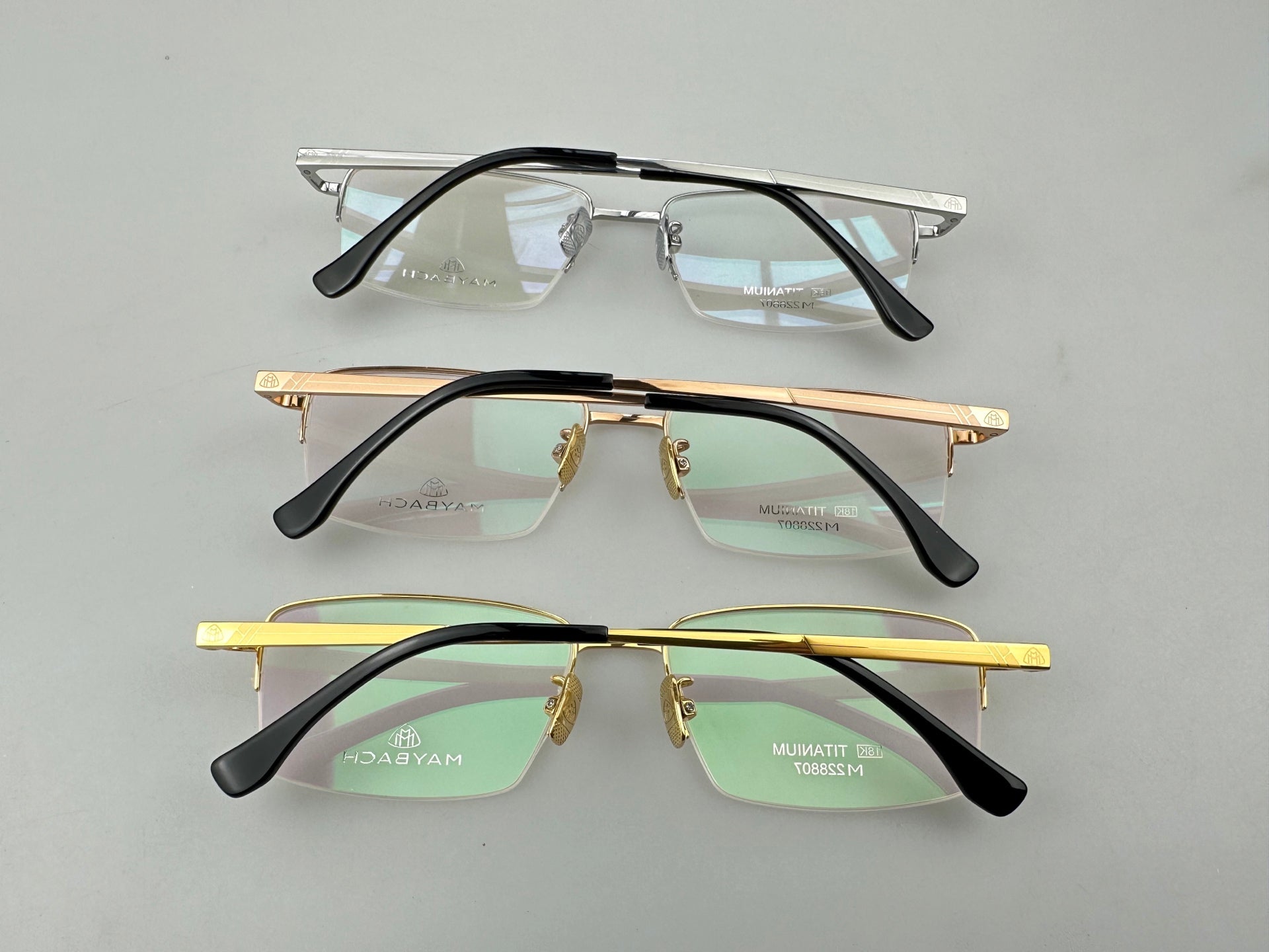 新品MAYBACH 18K黃金商務款鈦架titanium