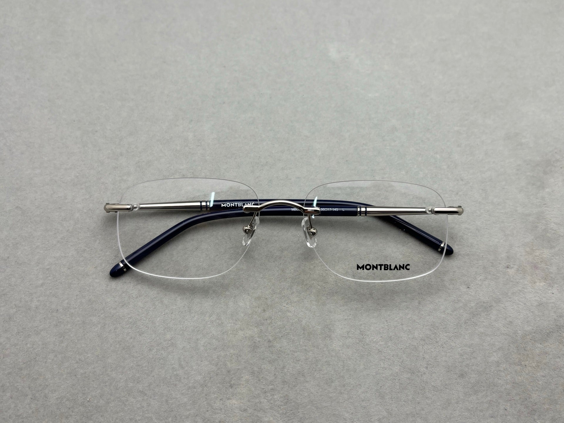 正品 MONT BLANC 男女商務款眼框 新品 size：56-17-145總寬145框高39