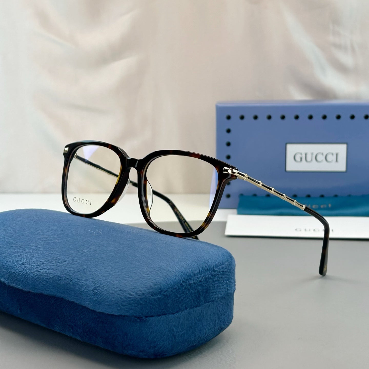 GUCCI GG1986OA SIZE：52口19-145 竹節鏡腿