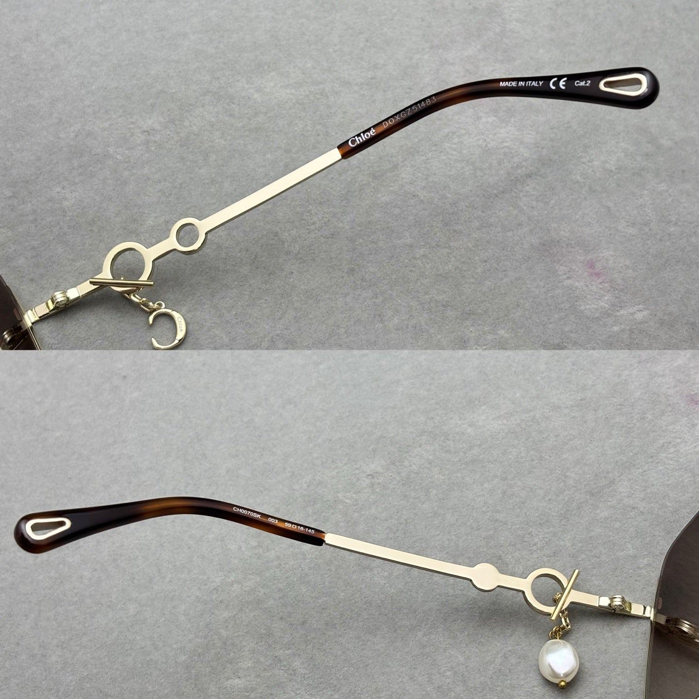 正品 Chloe 女款太陽眼鏡 新品 size：59-18-145