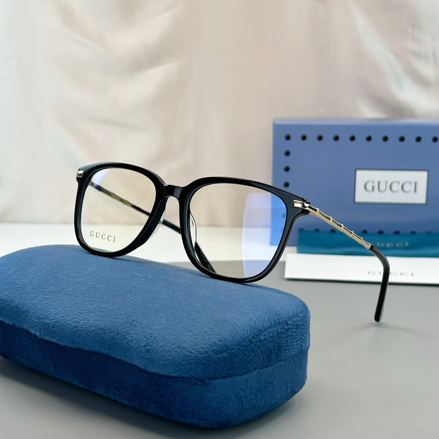 GUCCI GG1986OA SIZE：52口19-145 竹節鏡腿