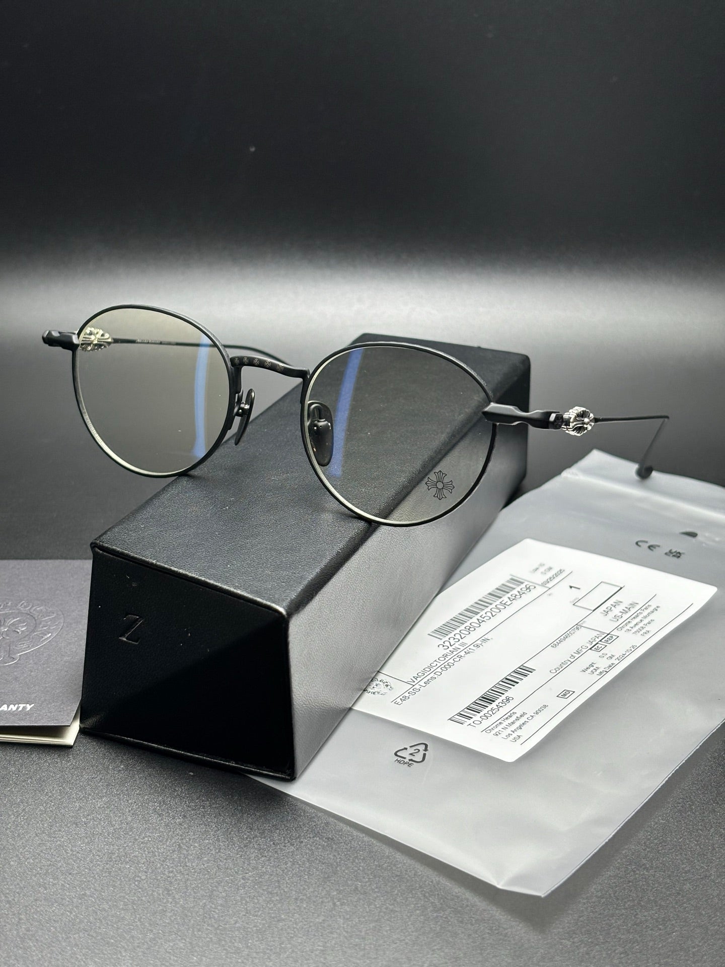 Chromehearts VAGIDICTORIAN III 925銀配件眼鏡 純鈦 男女全框眼鏡 size：48-21-148