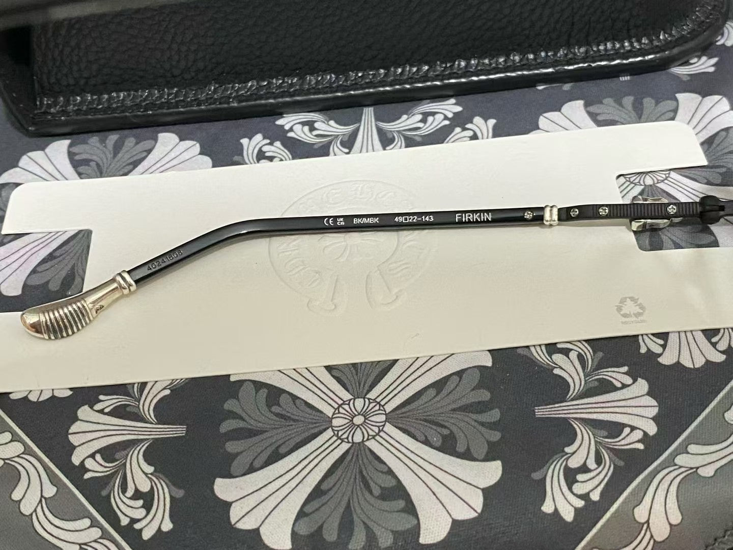 全新 Chrome Hearts FIRKIN 啞黑銀 尺寸：49-22-143