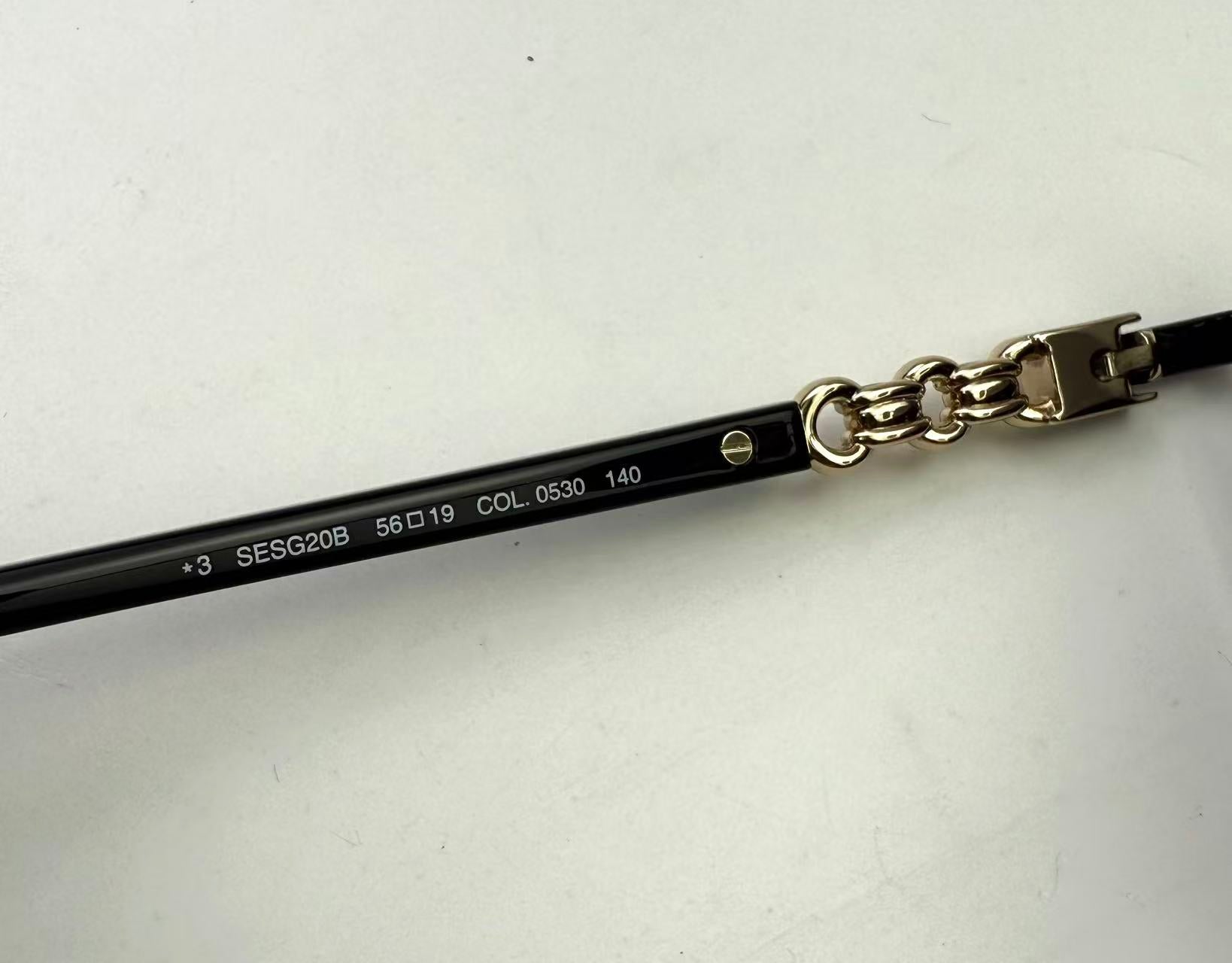 ESCADA 金屬太陽眼鏡墨鏡 SESG20B 黑色 尺寸56-19-140