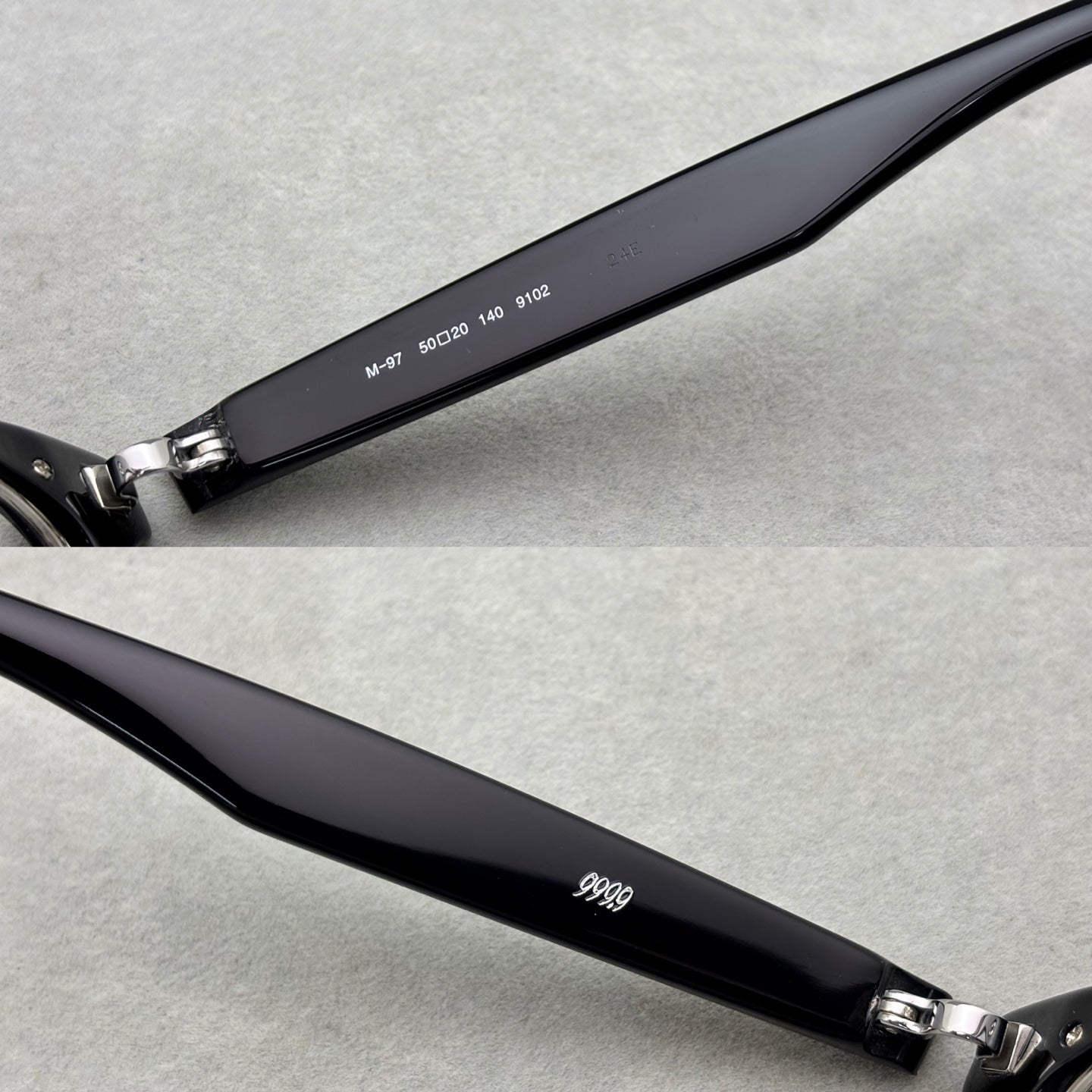 日本 999.9 M-97純鈦 size：50-20-140總寬145框高44