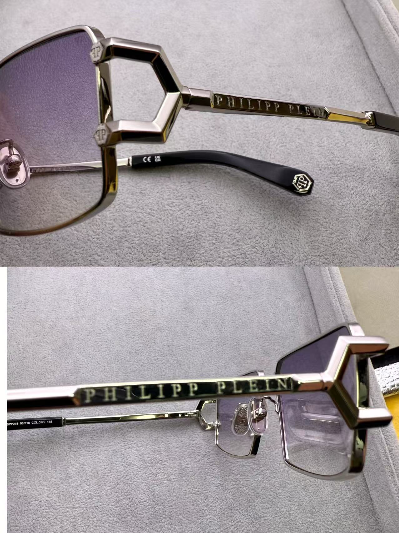 Philipp Plei 男女款太陽 方格墨鏡 size：58-18-145