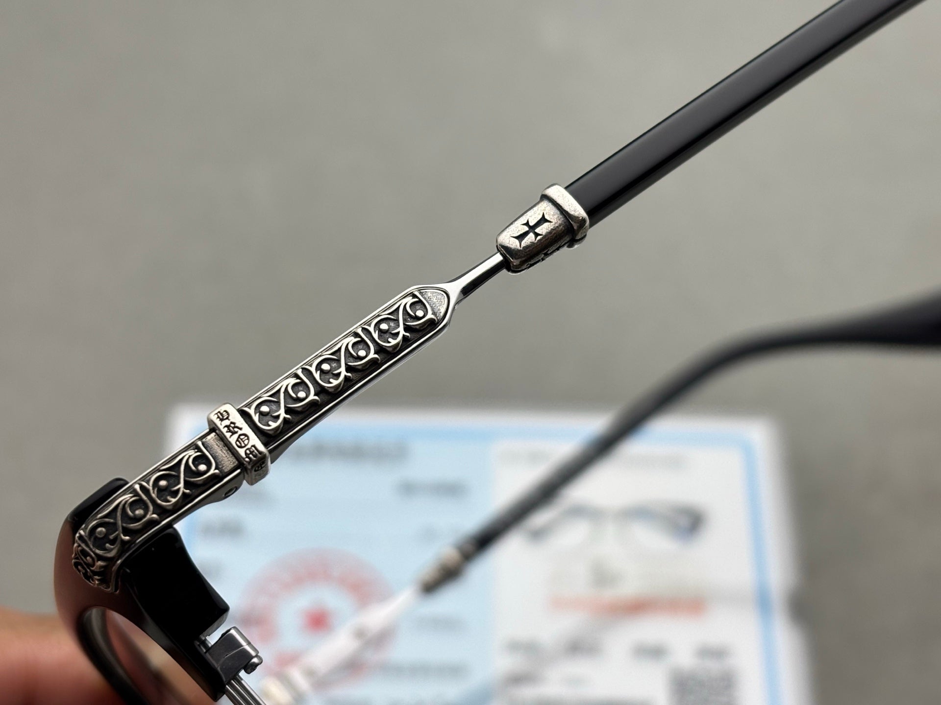 Chromehearts 男女款眼鏡框 純鈦超輕 925銀配件 size：54-18-146總寬145框高44