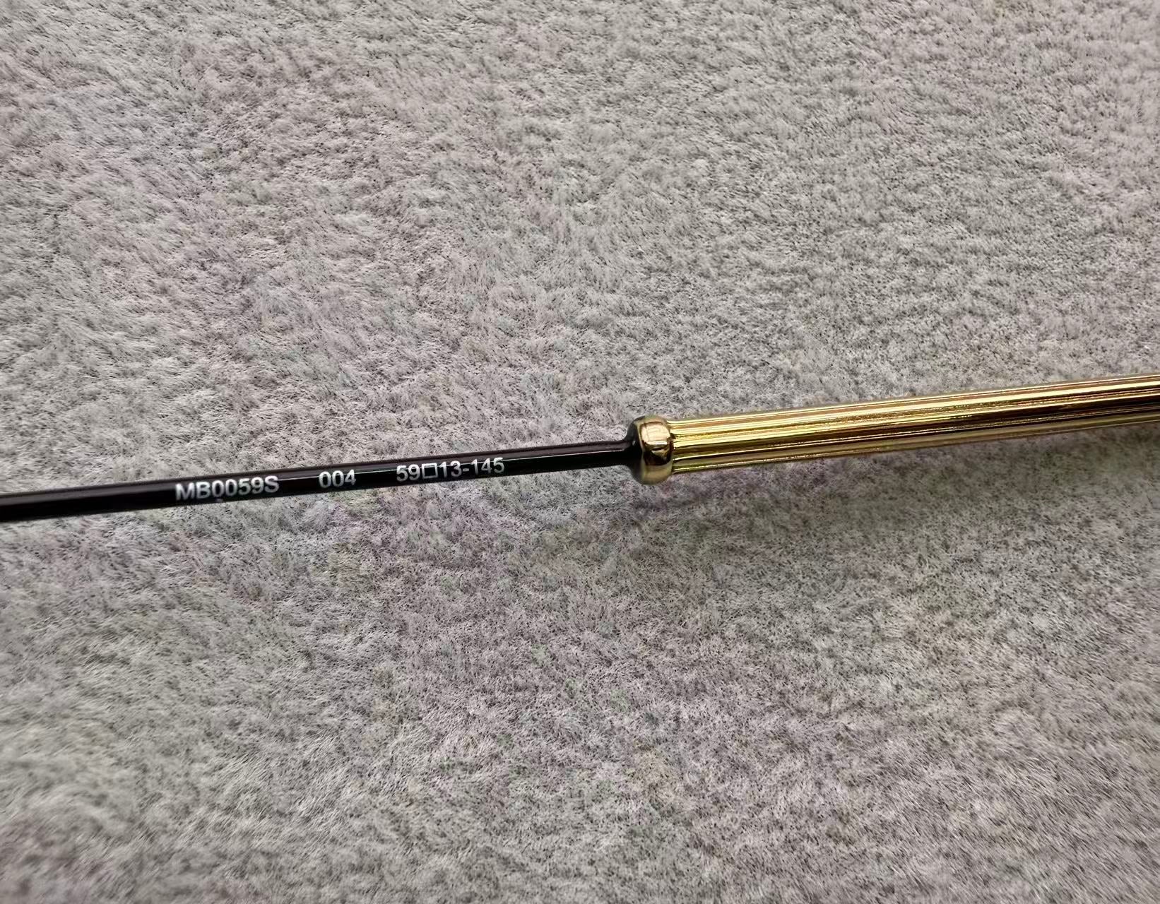 Mont Blanc 男款 陽鏡 女飛行員墨鏡 金色 尺寸59-13-145