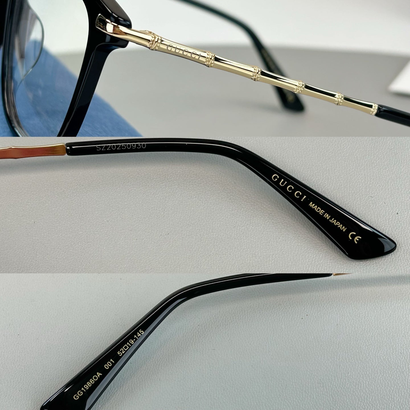 GUCCI GG1986OA SIZE：52口19-145 竹節鏡腿