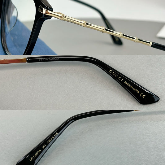 GUCCI GG1986OA SIZE：52口19-145 竹節鏡腿