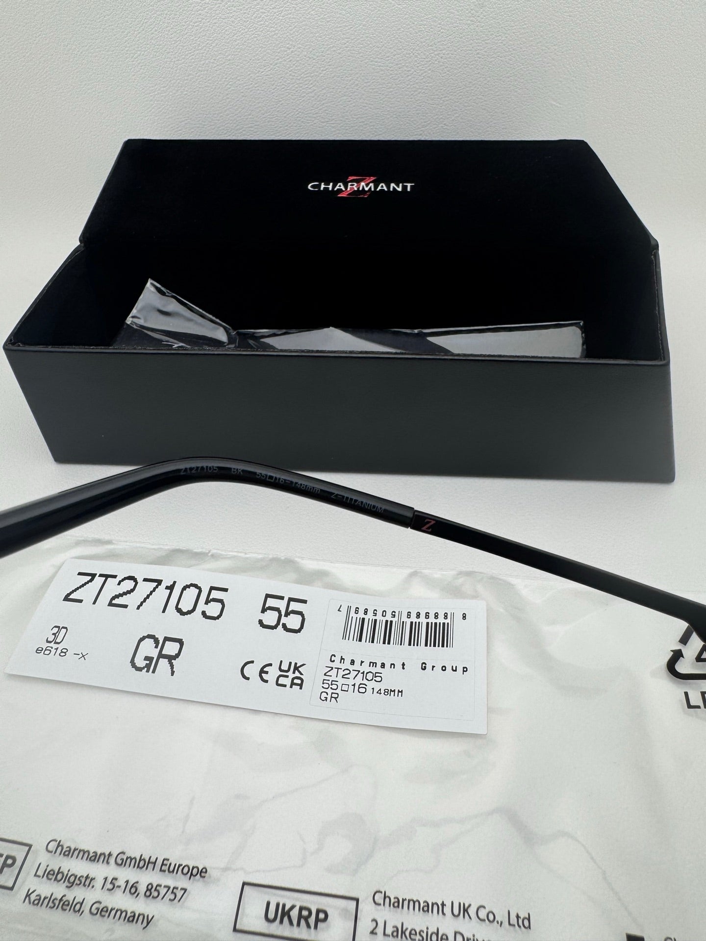 CHARMANT 眼镜 ZT27105 尺码55-16-148