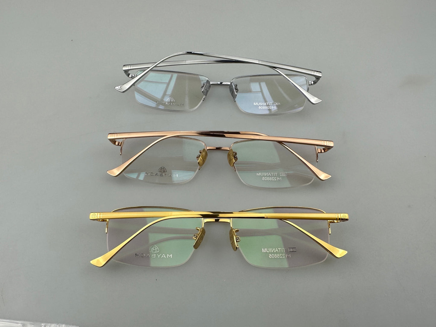 新品MAYBACH 18K黃金商務款鈦架titanium